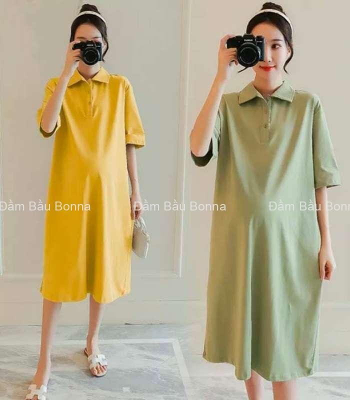 Váy Bầu mùa hè Công Sở Chất đũi lụa Thiết Kế phối Nơ Đẹp Sang Chảnh Shopee Việt Nam